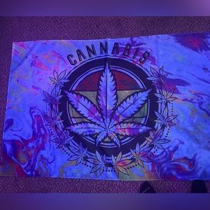 Blue Cannabis tapestry